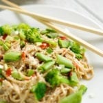 Image of Quick Sesame Noodles with Green Veggies