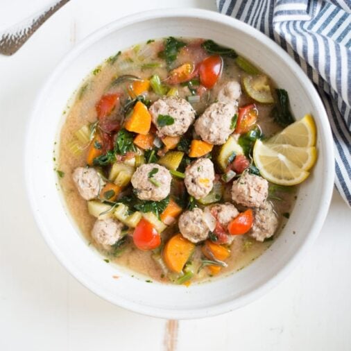 Crockpot Mini Turkey Meatball Vegetable Soup Real Food Whole Life