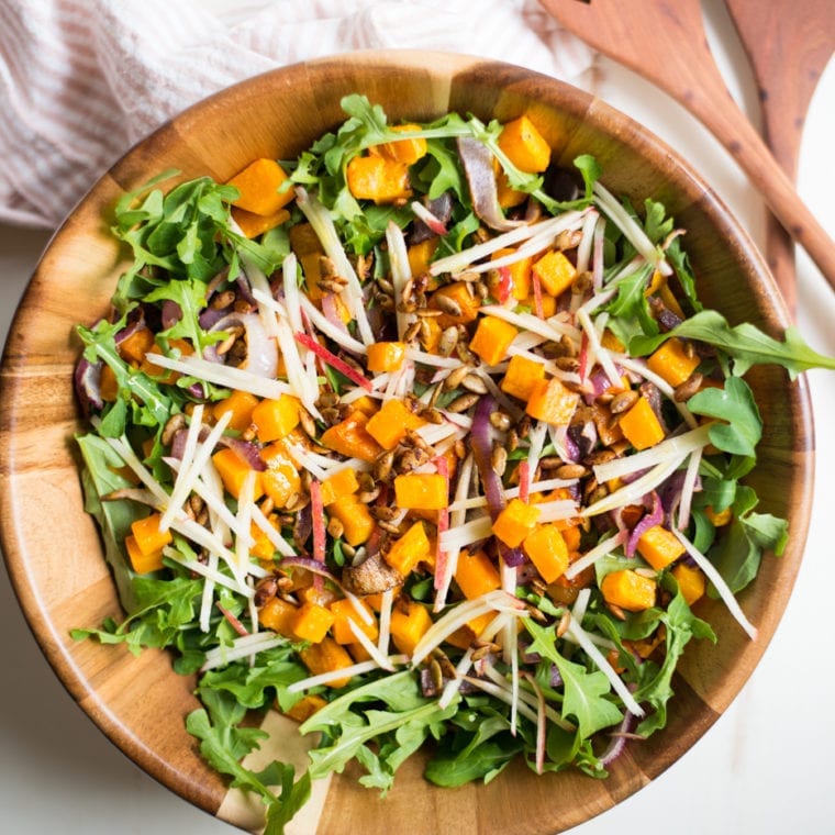 Roasted Butternut Squash Harvest Salad Real Food Whole Life