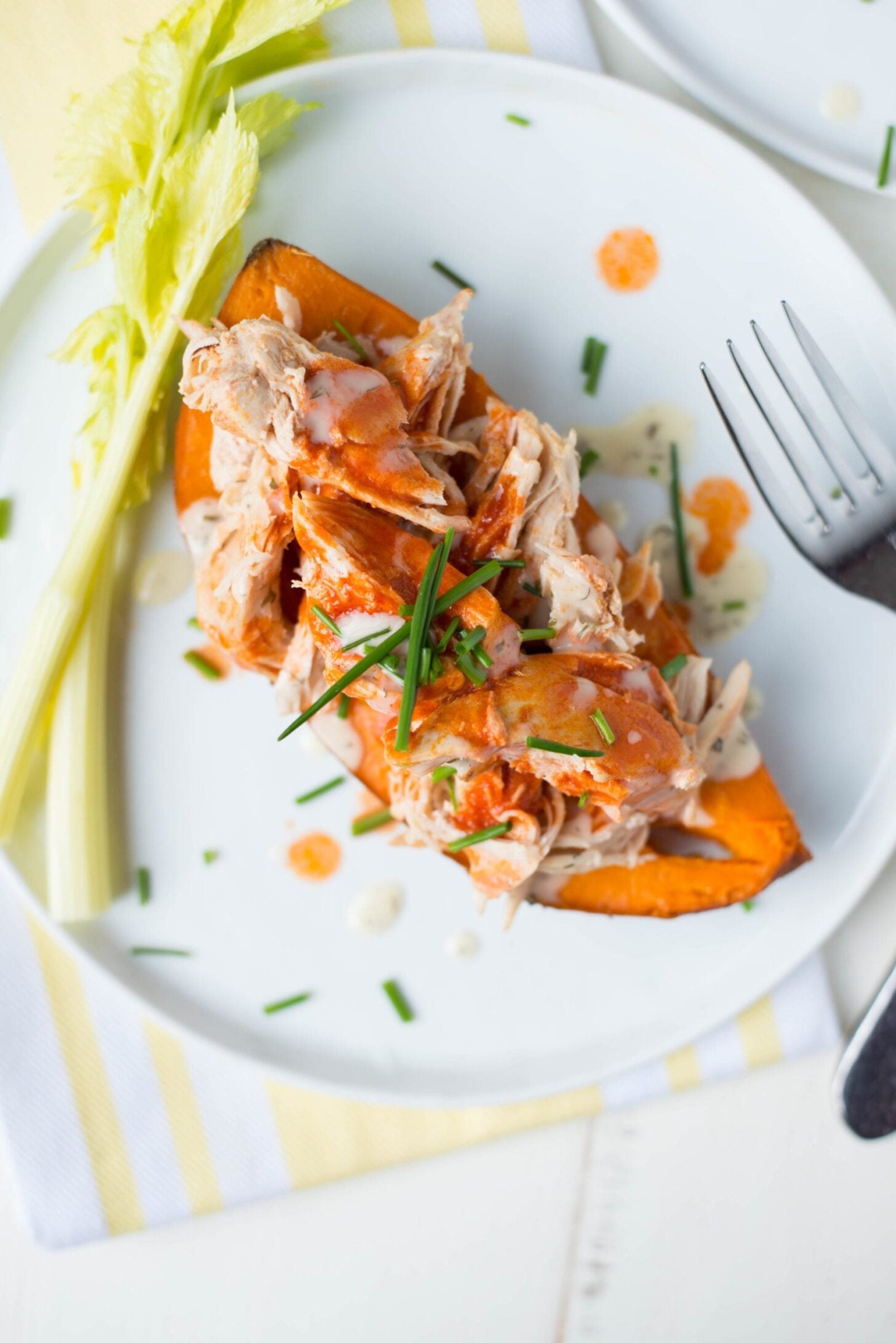 Slow Cooker Buffalo Chicken Sweet Potatoes (5-Ingredients!) - Real Food Whole Life