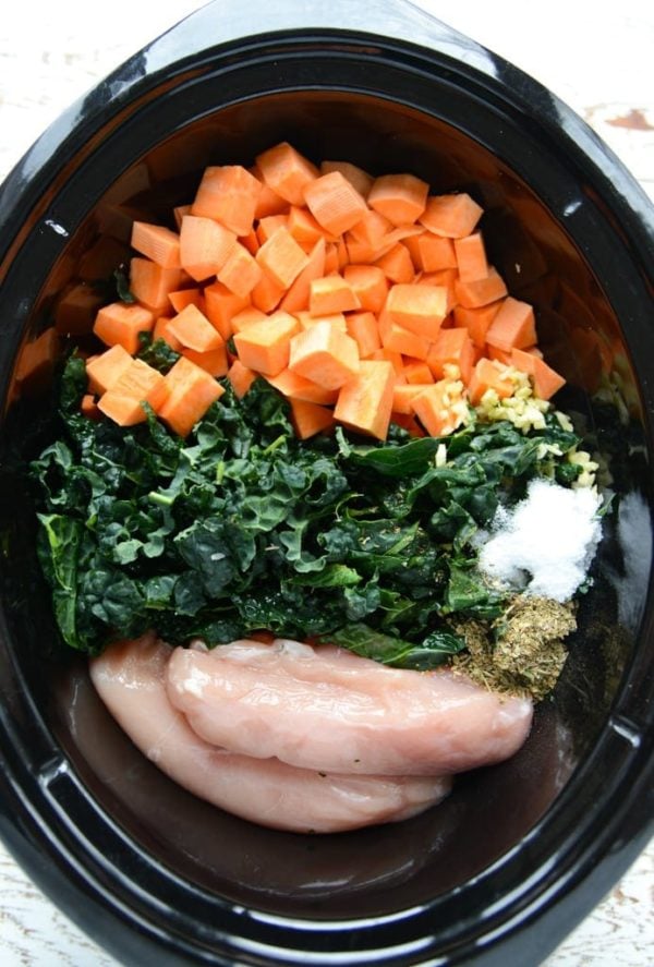 Slow Cooker Chicken, Kale, and Sweet Potato Soup Real Food Whole Life