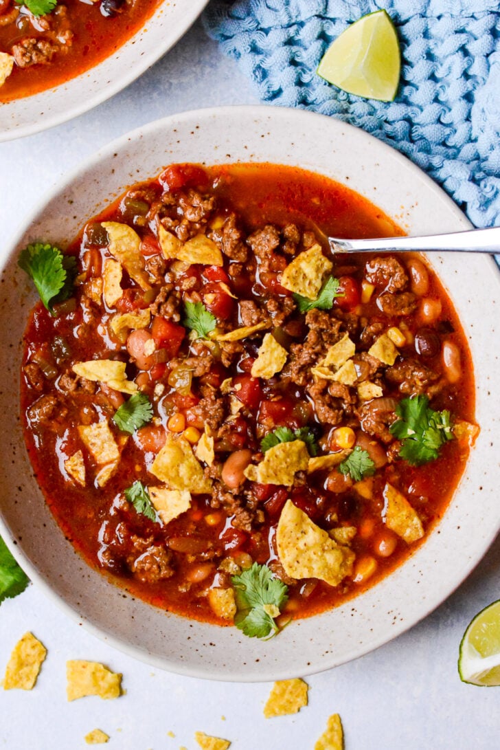 Slow Cooker Taco Soup (w/ Ground Beef) Real Food Whole Life