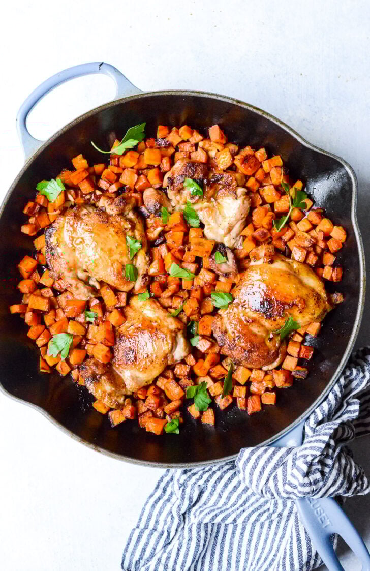 Skillet Chicken and Sweet Potatoes Real Food Whole Life