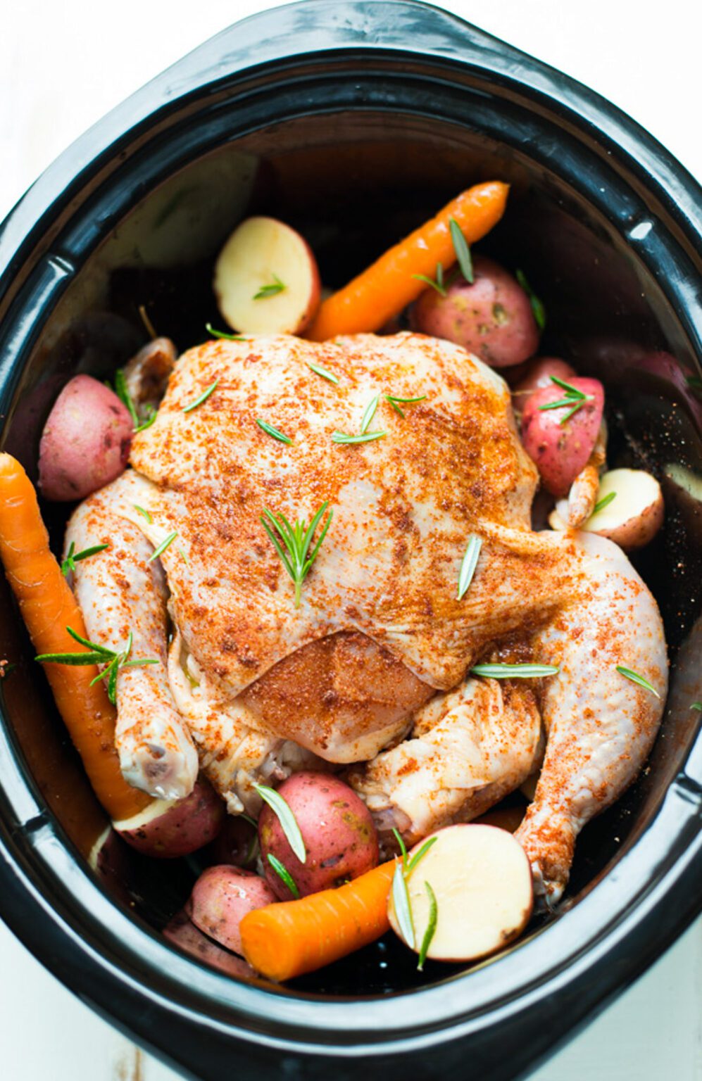Slow Cooker Whole Chicken (w/ Potatoes + Carrots!) - Real Food Whole Life