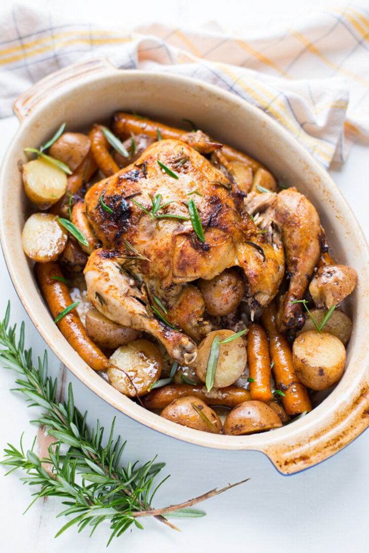Slow Cooker Whole Chicken (w/ Potatoes + Carrots!) - Real Food Whole Life