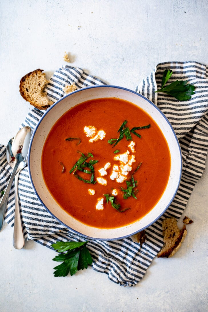 Easy Roasted Red Pepper & Tomato Soup (w/ Canned Tomatoes) Real Food Whole Life