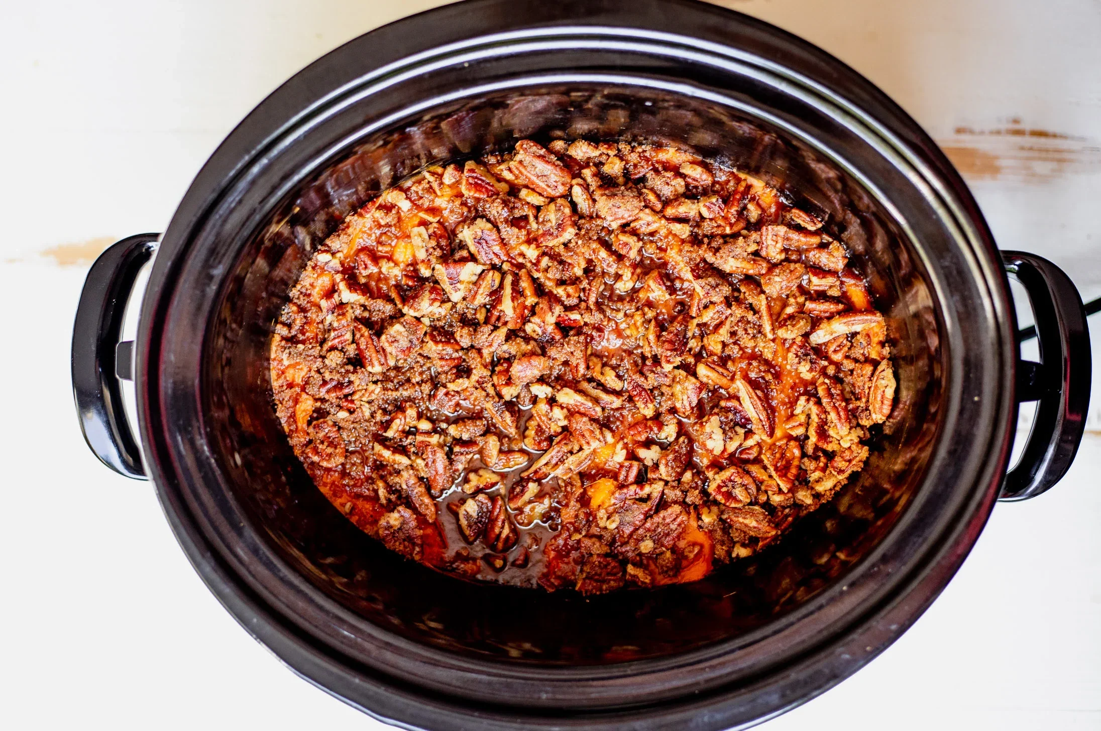 Easy Crockpot Sweet Potato Casserole (w/ Pecan Topping!) - Real Food Whole Life