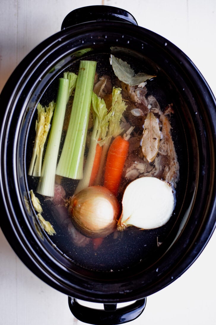 Slow Cooker Chicken Stock Real Food Whole Life
