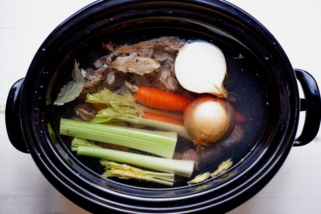 Slow Cooker Chicken Stock Real Food Whole Life