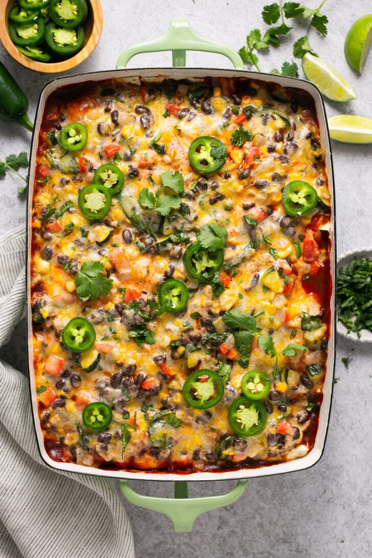 Vegetarian Enchilada Casserole Real Food Whole Life