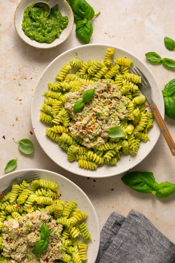 20Minute Tuna Pesto Pasta Real Food Whole Life