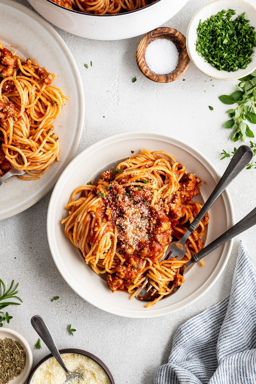 ground turkey with jar spaghetti sauce