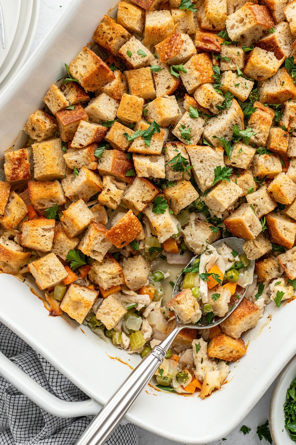 Chicken & Stuffing Casserole (Creamy, No Canned Soup) - Real Food Whole Life