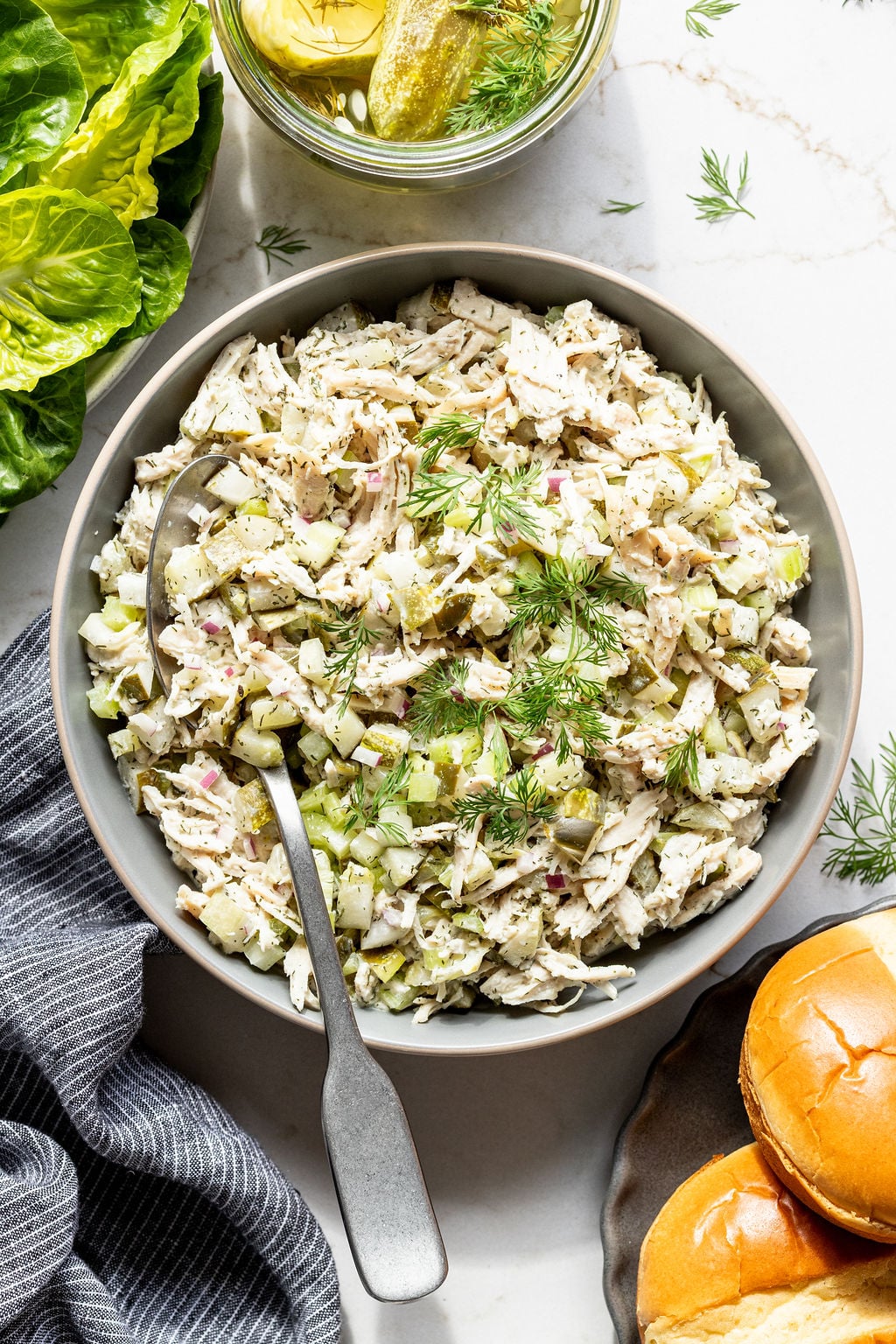 Dill Pickle Chicken Salad (with Greek Yogurt) - Real Food Whole Life