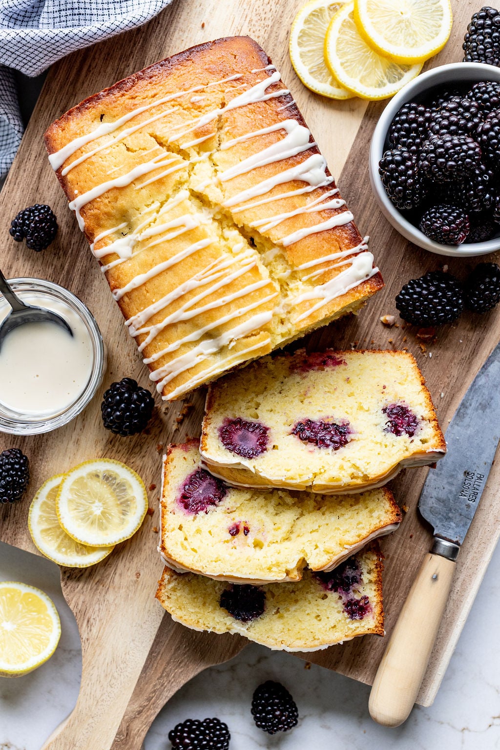Blackberry Lemon Loaf (Easy, Moist, One-Bowl) - Real Food Whole Life