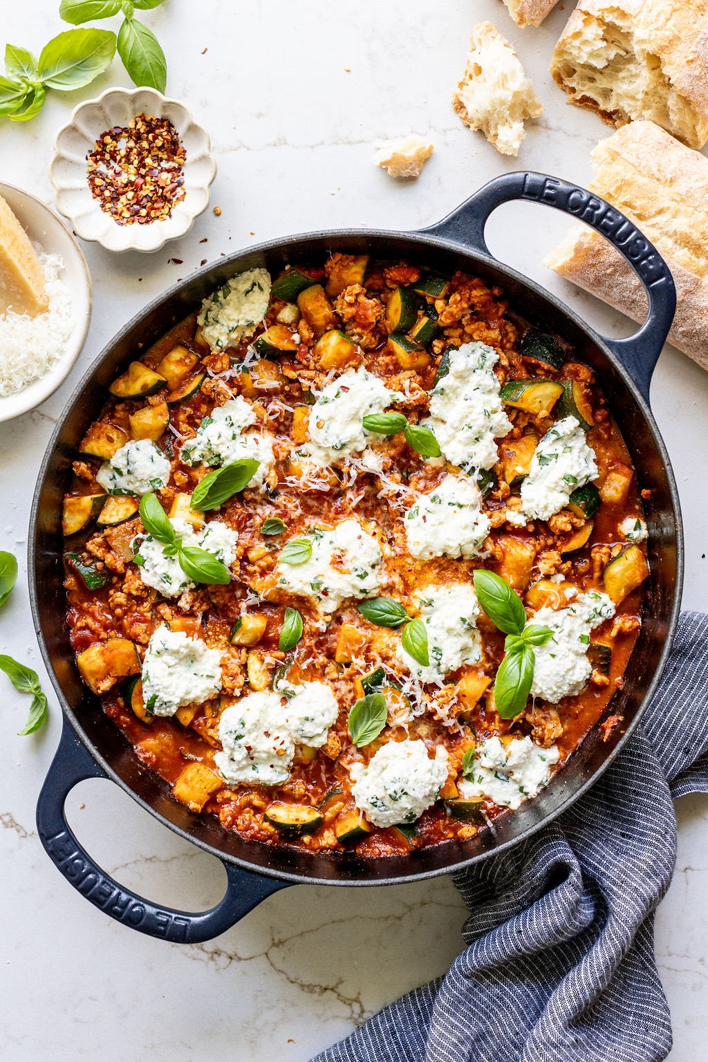 Zucchini &amp; Ground Turkey Skillet with Ricotta-image