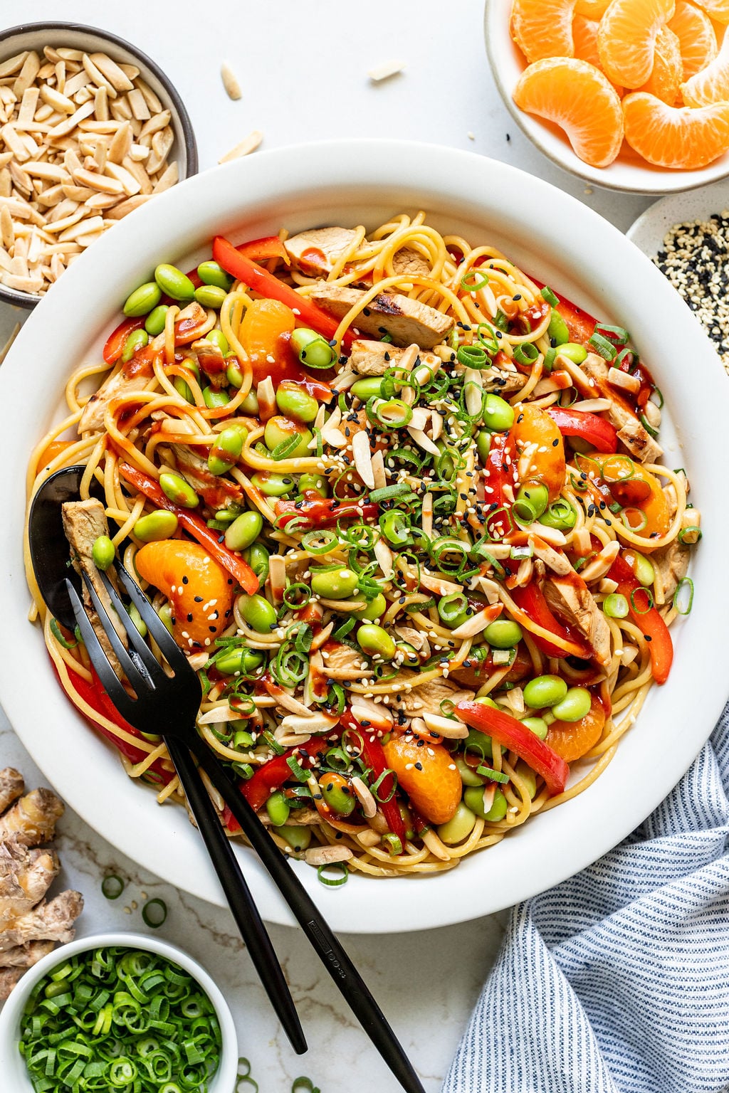 Asian Pasta Salad with Chicken (Sesame Ginger) - Real Food Whole Life