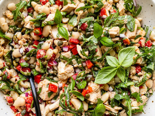 Tuna White Bean Salad (Mediterranean-Style)