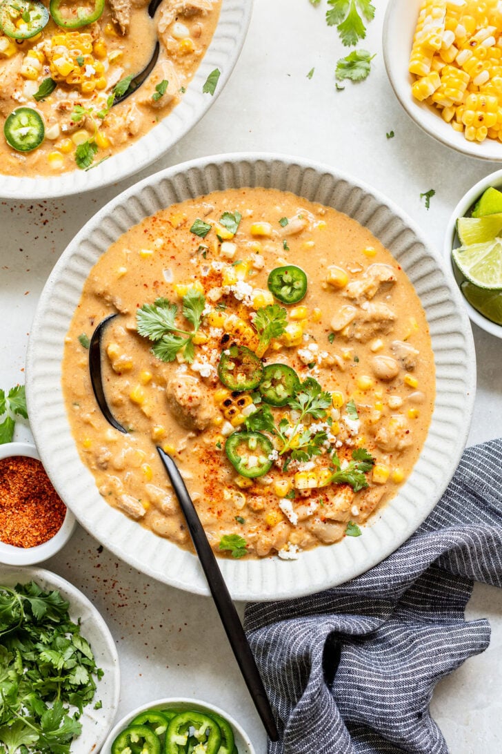 Street Corn Chicken Chowder (Slow Cooker + Stovetop!) - Real Food Whole ...