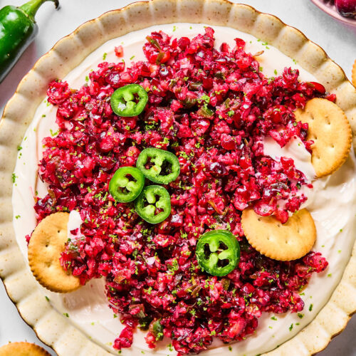 Cranberry Jalapeño Dip with Cream Cheese (No-Cook) - Real Food
