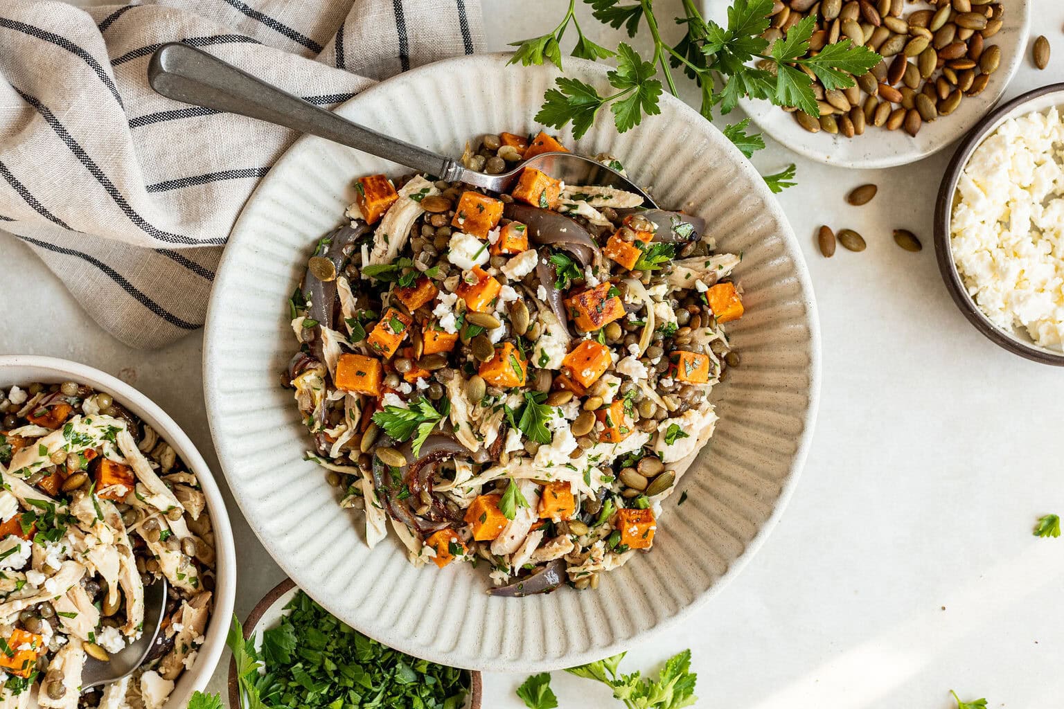 Chicken Lentil Salad (Make-Ahead) - Real Food Whole Life
