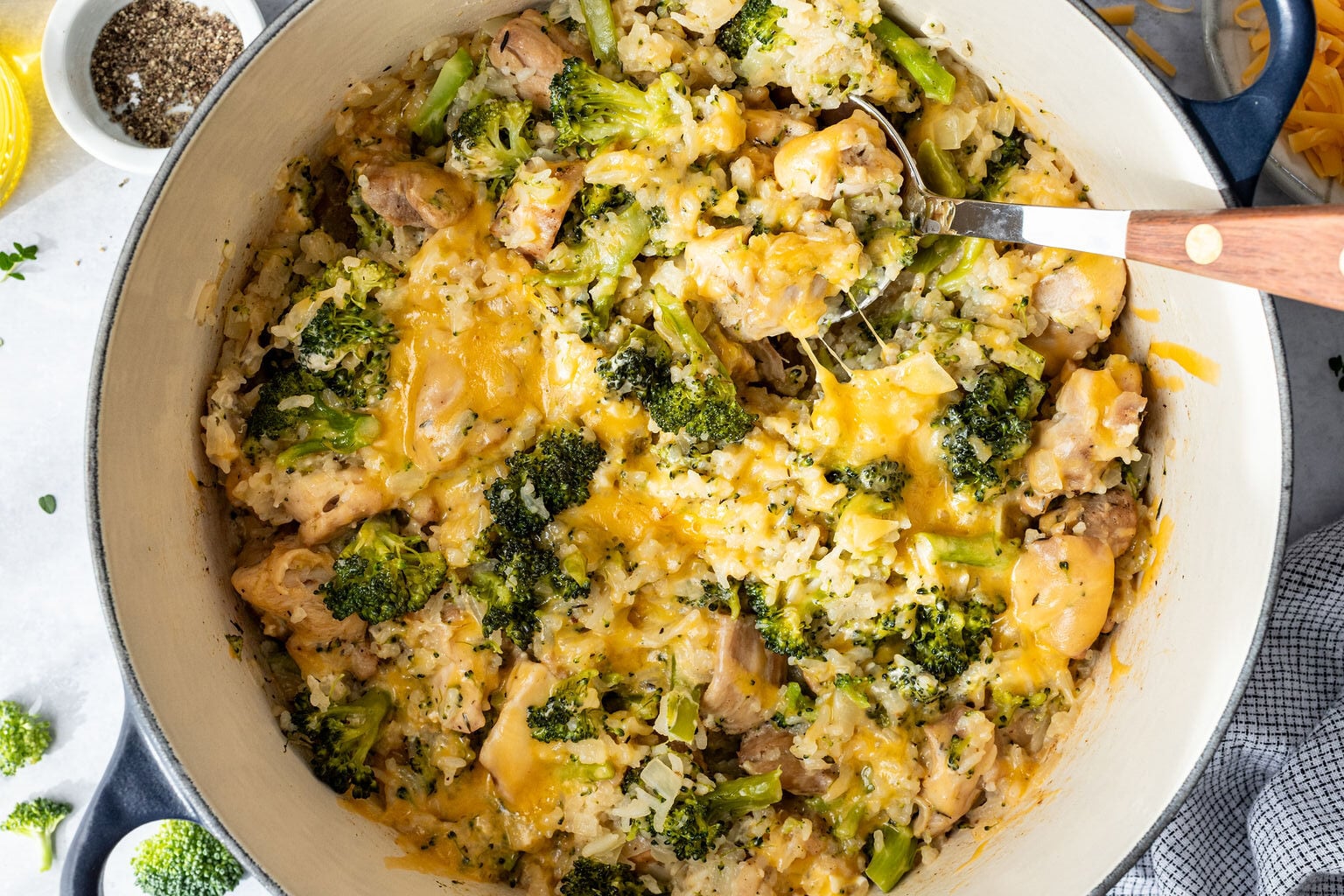 Cheesy Chicken Broccoli and Rice (One-Pot) - Real Food Whole Life
